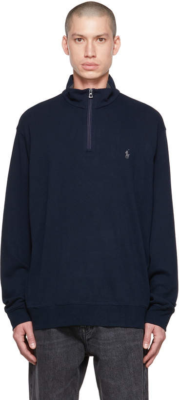 Photo: Polo Ralph Lauren Navy Quarter Zip Sweater