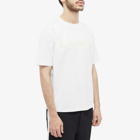 Lanvin Men's Curb Embroidered Logo T-Shirt in Optic White