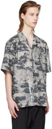 meanswhile Gray Side Slit Shirt
