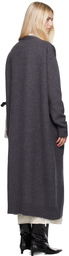 Jil Sander Gray Long Cardigan