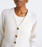 Jardin des Orangers Peplum wool and cashmere cardigan