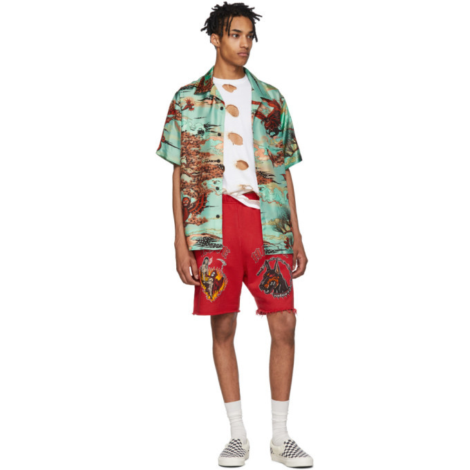 Warren Lotas Red Raw Shorts