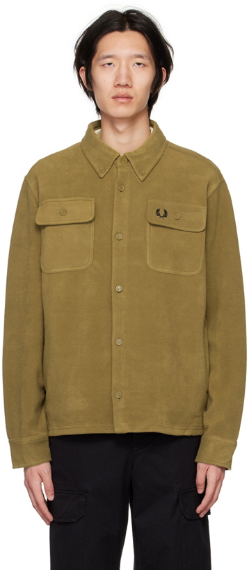 Photo: Fred Perry Khaki Relaxed-Fit Shirt