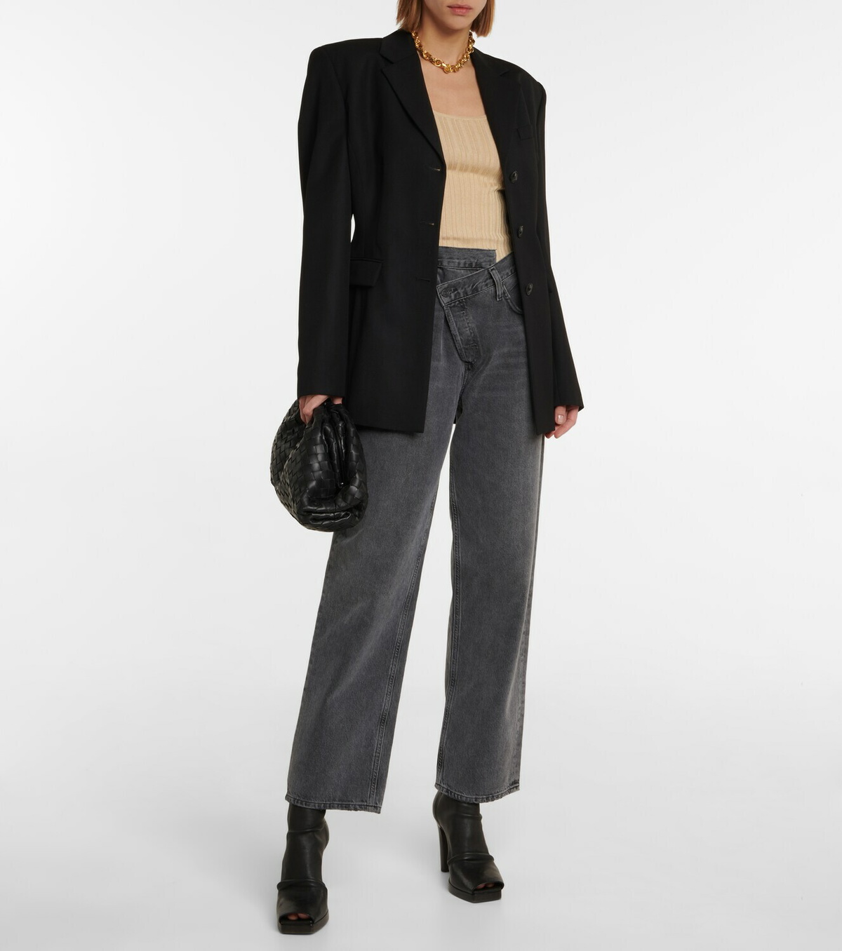 Petar Petrov Teva ribbed-knit silk top