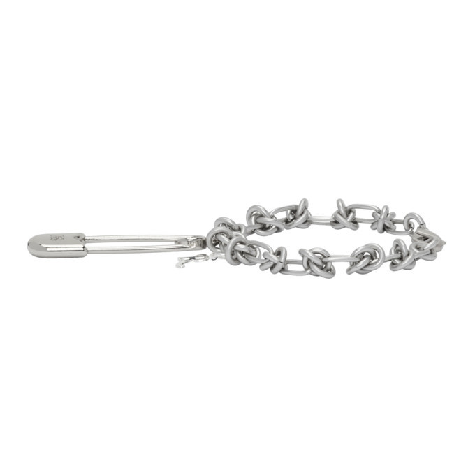 Raf Simons Silver Knot Safety Pin Bracelet Raf Simons