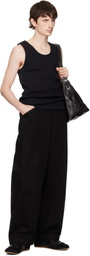 LEMAIRE Black Rib Cotton Jersey Tank Top