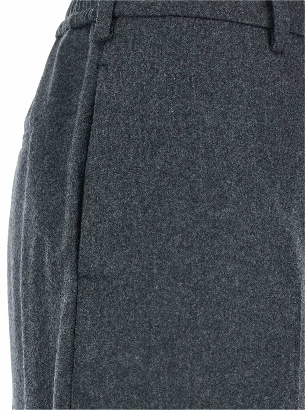 PT Torino lorenza Grey Pants With Front Pences In Wool And Cashmere Stretch Woman