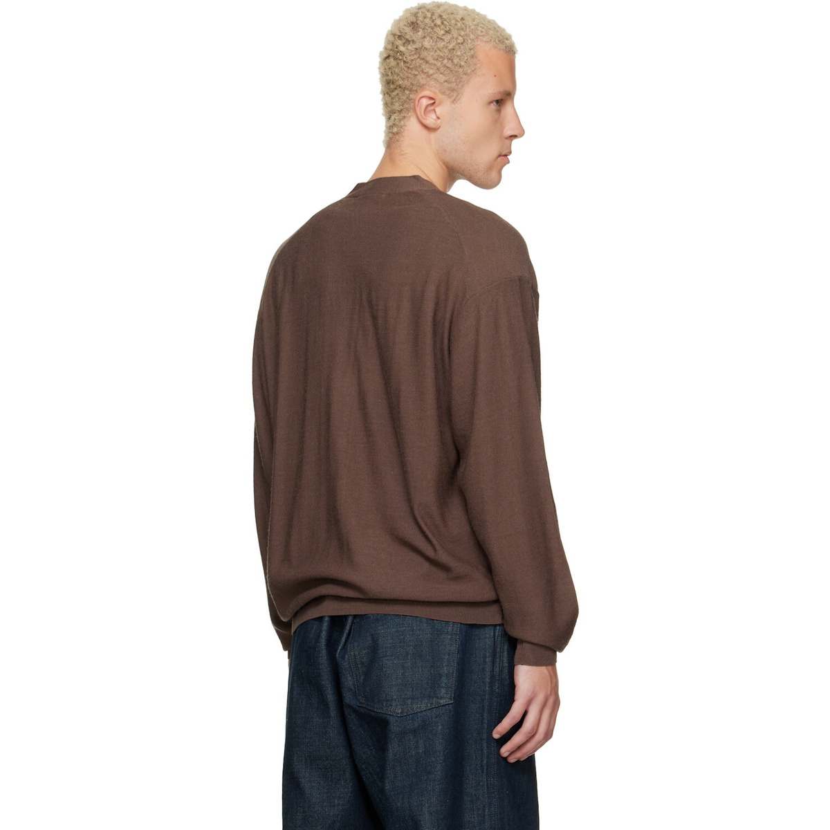 LEMAIRE Brown Relaxed Twisted Cardigan