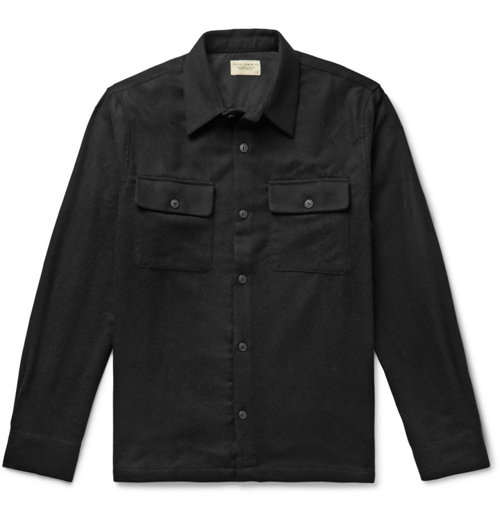 Photo: Nudie Jeans - Sten Wool-Blend Flannel Shirt - Black