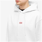 424 Men's Logo Hoody in White