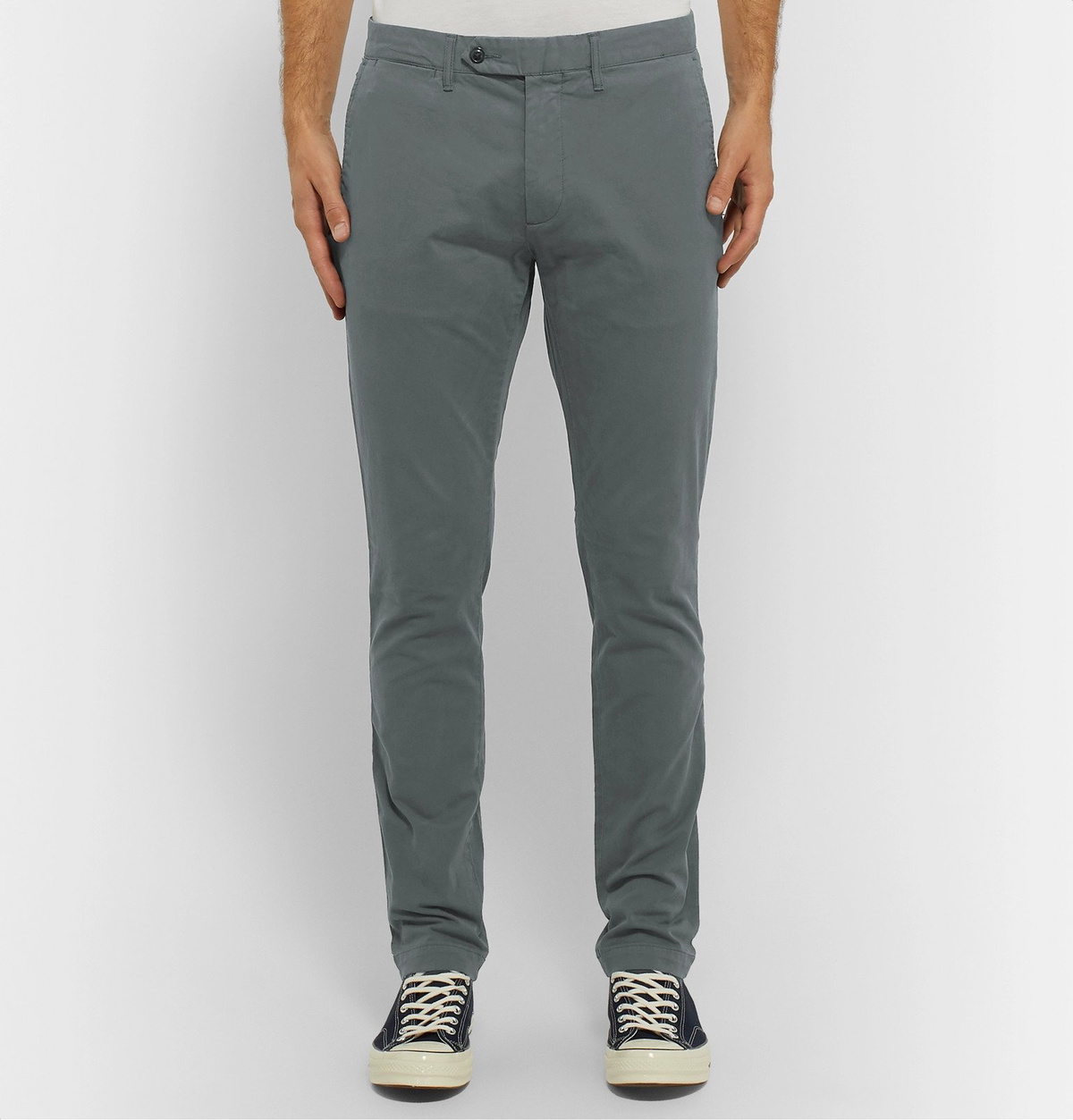 Todd Snyder - Charcoal Slim-Fit Stretch-Cotton Twill Chinos - Gray