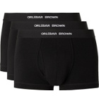Orlebar Brown - Three-Pack Stretch-Cotton Boxer Briefs - Black
