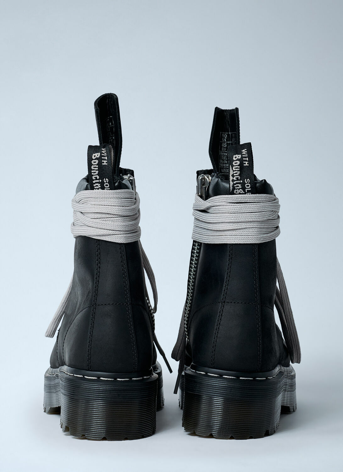 Rick Owens x Dr. Martens Quad Sole Steel Toe Boots