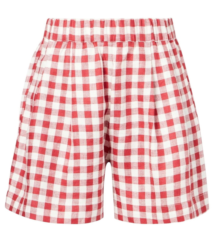 Photo: Asceno Gingham linen shorts