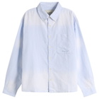 Bram's Fruit Men's Distressed Oxford Shirt in Light Blue