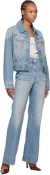 Victoria Beckham Blue Padded Denim Jacket