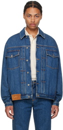 Bally Blue Logo Patch Denim Jacket