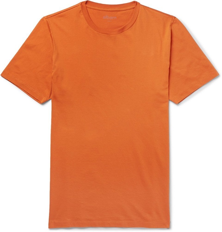 Photo: Albam - Cotton-Jersey T-Shirt - Orange