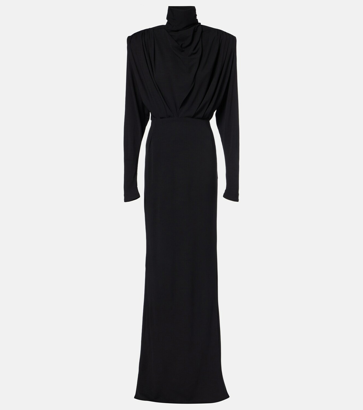 Mugler Draped jersey gown