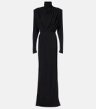 Mugler Draped jersey gown
