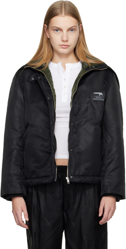 Photo: HommeGirls Black Nylon Bomber Jacket