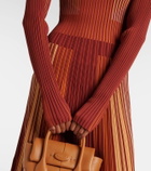 Tod's Knitted pleated midi dress