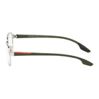 Prada Silver and Green Lifestyle Glasses