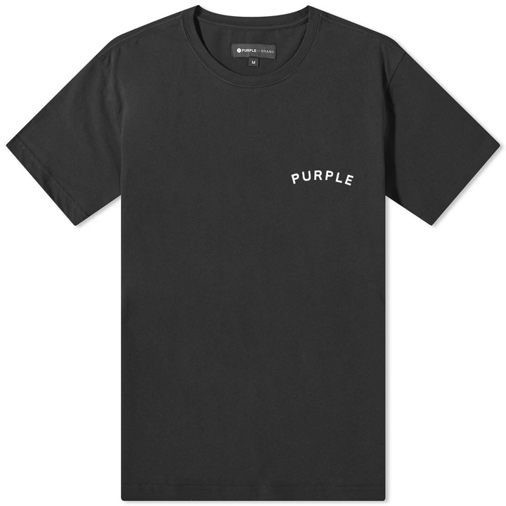 Photo: Purple Brand Men's Clean Jersey Logo T-Shirt in Black