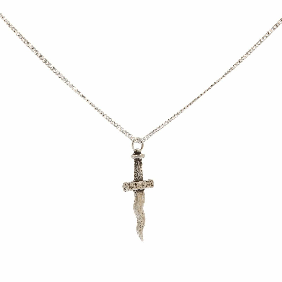 Mens Stainless Steel Stone Dagger Pendant Necklace Chain - Walmart.com