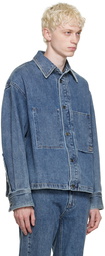 Wooyoungmi Blue Cropped Denim Shirt