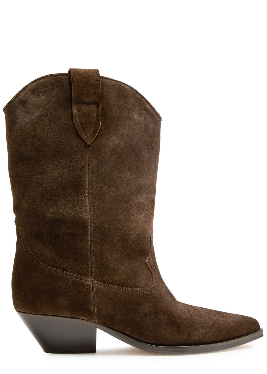 Isabel Marant étoile Duerto 40 Western Suede Mid-calf Boots Brown