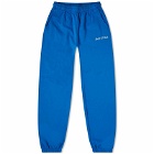 Sporty & Rich Men's italic Logo Sweat Pants in Royal Blue/White