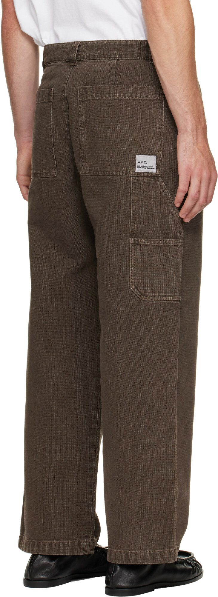 A.P.C. Brown Canvas Carpenter Trousers