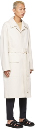 Solid Homme Beige Belted Trench Coat