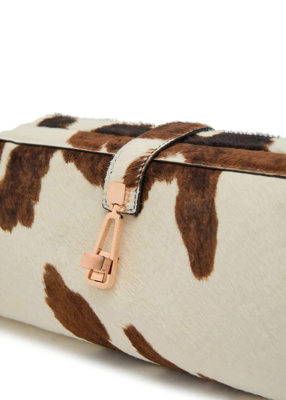 Gabriela Hearst Paola Cow-print Calf-hair Clutch - Brown - One Size