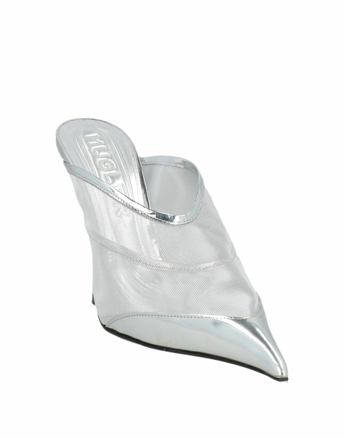 Mugler Womens Mules & Clogs in Silver