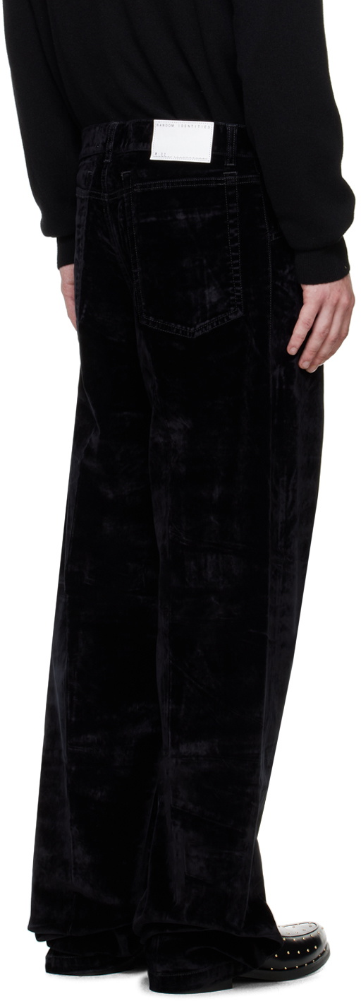 Random Identities Black Velvet Jeans