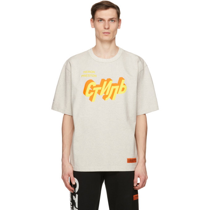 Photo: Heron Preston Grey Style Poster T-Shirt