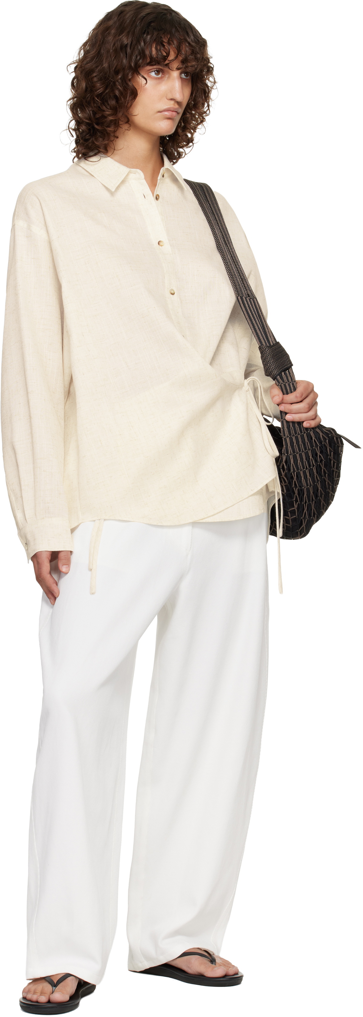 LE17SEPTEMBRE Off-White Side Twisted Shirt