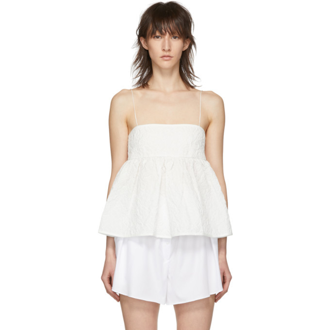 Cecilie Bahnsen White Selena Camisole Cecilie Bahnsen