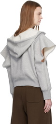 sacai Gray Sponge Sweat Hoodie