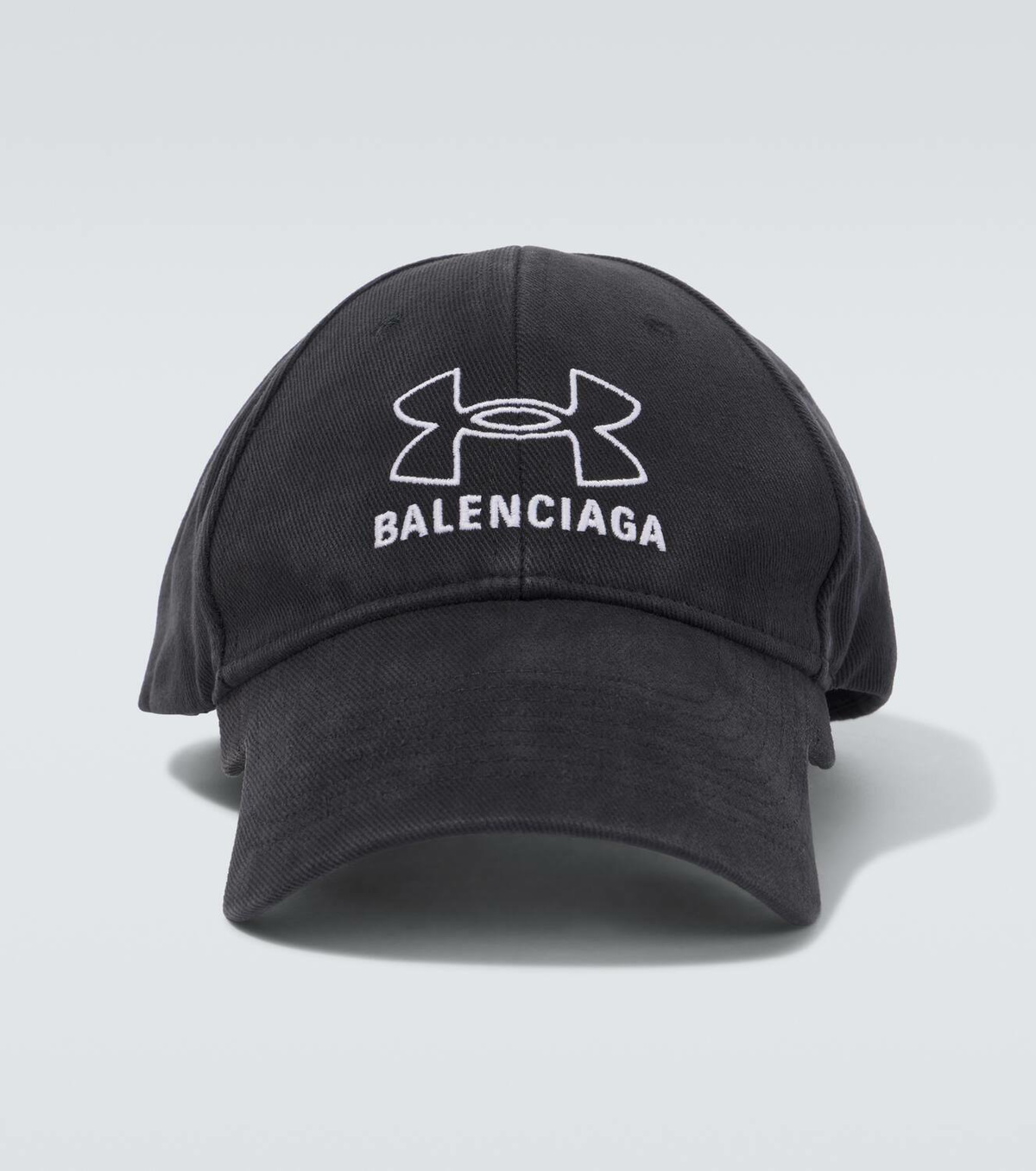 Balenciaga Logo embroidered denim baseball cap Balenciaga