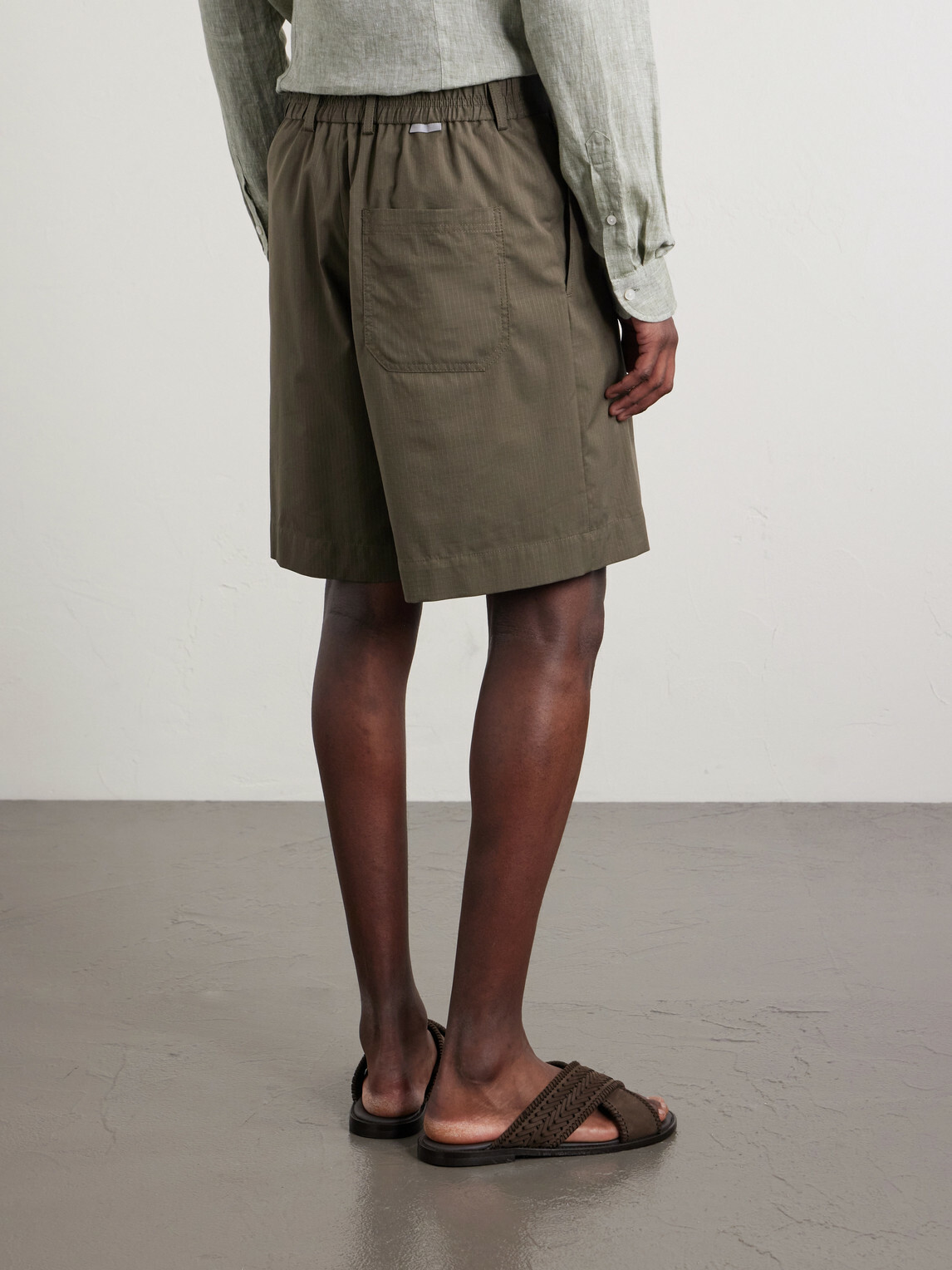 Slowear - Ribstop Cotton-Blend Shorts - Green