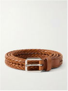 TOM FORD - 2cm Woven Leather Belt - Brown