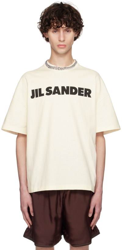 Photo: Jil Sander Off-White Logo Printed T-Shirt