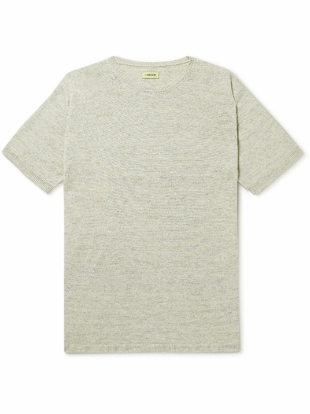 Photo: De Bonne Facture - Organic Cotton and Linen-Blend T-Shirt - Neutrals