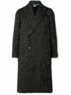 Blue Blue Japan - Double-Breasted Wool-Blend Tweed Coat - Black