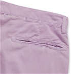 Massimo Alba - Slim-Fit Watercolour-Dyed Cotton-Corduroy Shorts - Purple