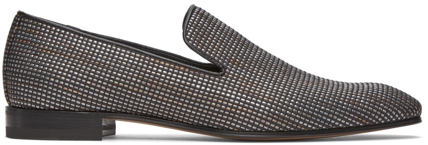 Paul Stuart Black Metallic Harrier Loafers