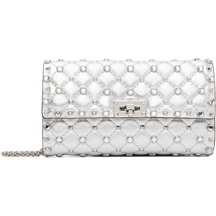 Photo: Valentino Garavani Silver Rockstud Spike Shoulder Bag